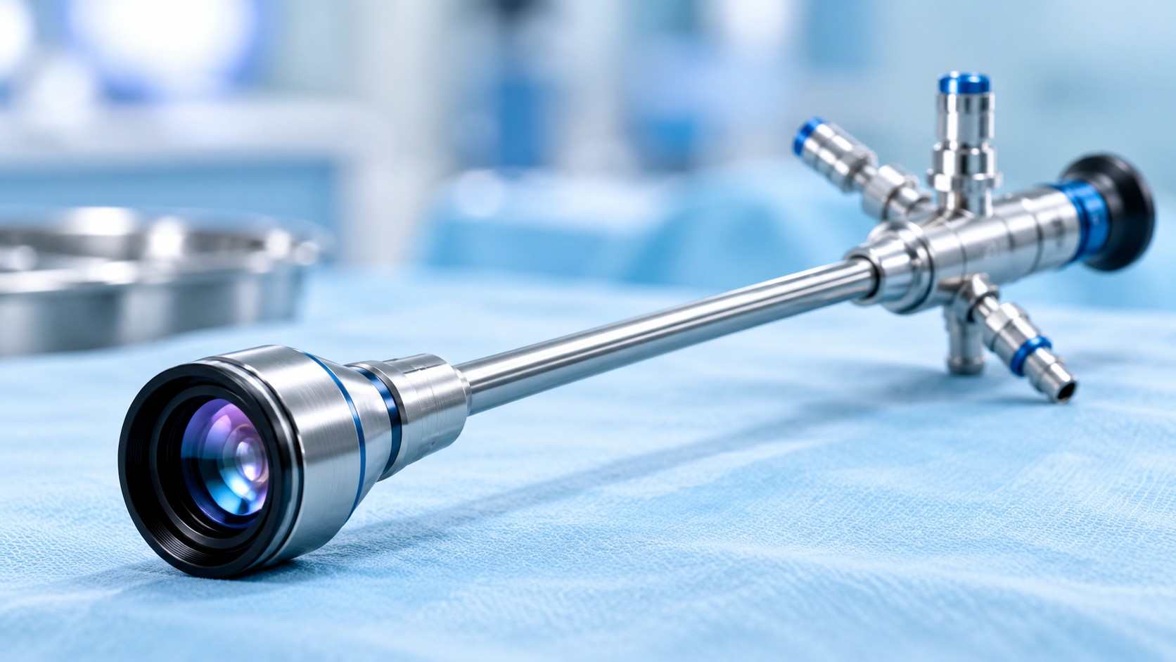 High-resolution angled endoscope probe